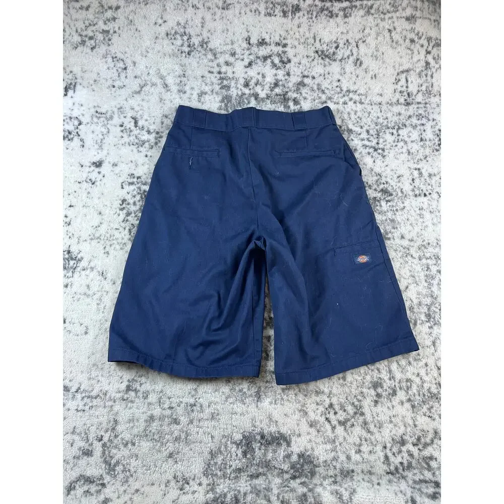 Dickies Shorts Men 34 Blue Flat Front Loose Fit Classic Workwear Outdoor Leisure